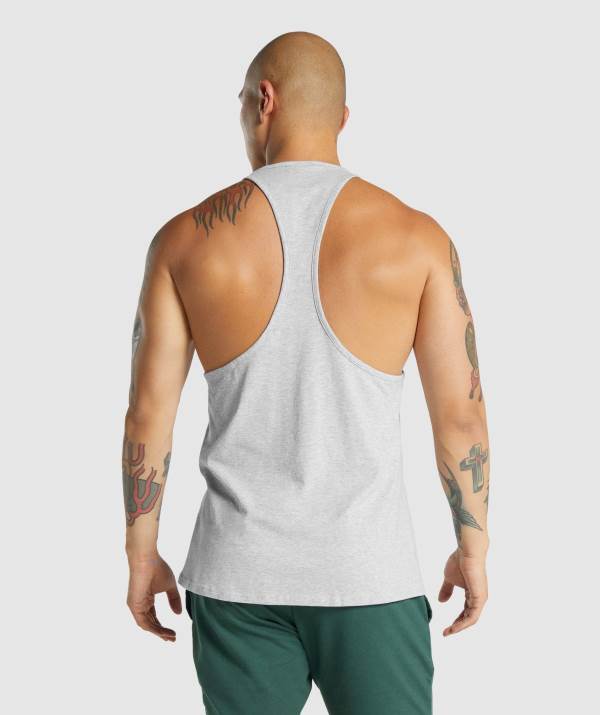 Panske Tielko Gymshark Critical 2.0 Stringer Svetlo Siva | SL5937186
